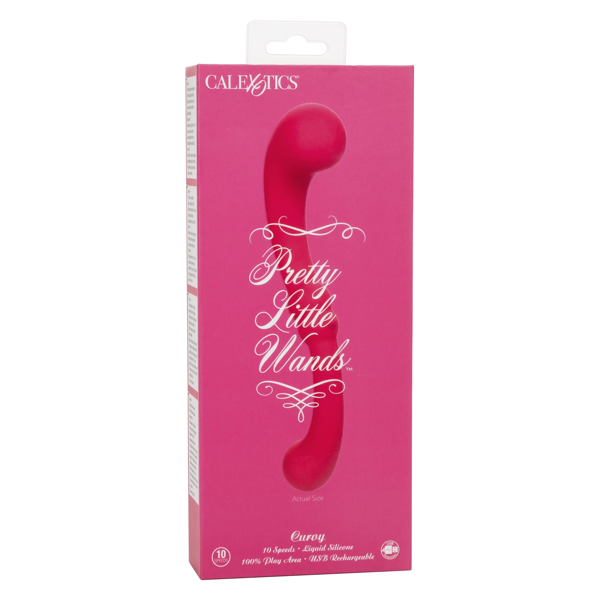 California Exotics - Pretty Little Wands Curvy Flexible G Spot Vibrator (Pink) -  G Spot Dildo (Vibration) Rechargeable  Durio.sg