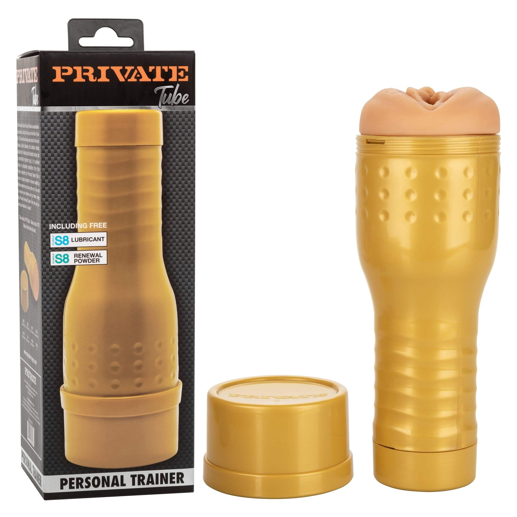 California Exotics - Private Tube Personal Trainer Pussy Masturbator (Gold) -  Masturbator Vagina (Non Vibration)  Durio.sg