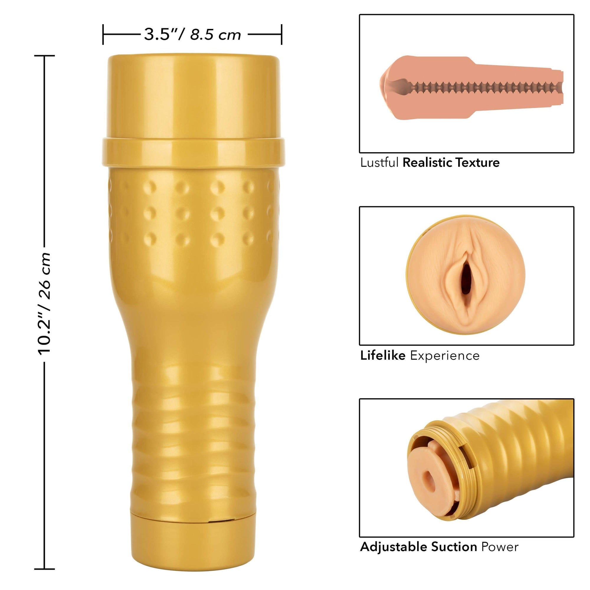 California Exotics - Private Tube Personal Trainer Pussy Masturbator (Gold) -  Masturbator Vagina (Non Vibration)  Durio.sg