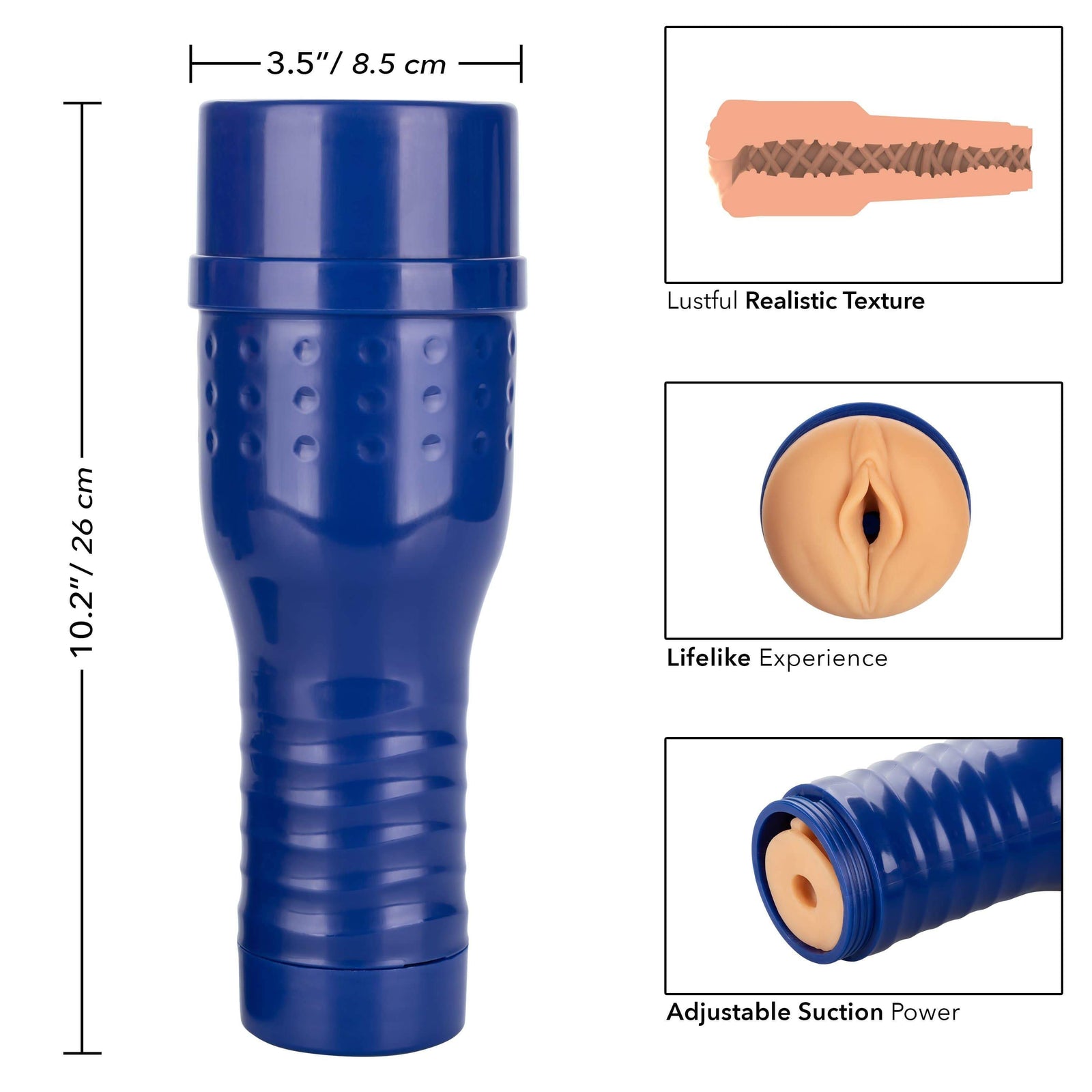 California Exotics - Private Tube Tarra White Private Legend Pussy Masturbator (Blue) -  Masturbator Vagina (Non Vibration)  Durio.sg