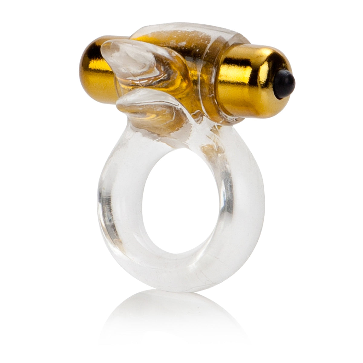 California Exotics - Pure Gold Double Trouble Enhancer Vibrating Cock Ring (Clear) -  Rubber Cock Ring (Vibration) Non Rechargeable  Durio.sg