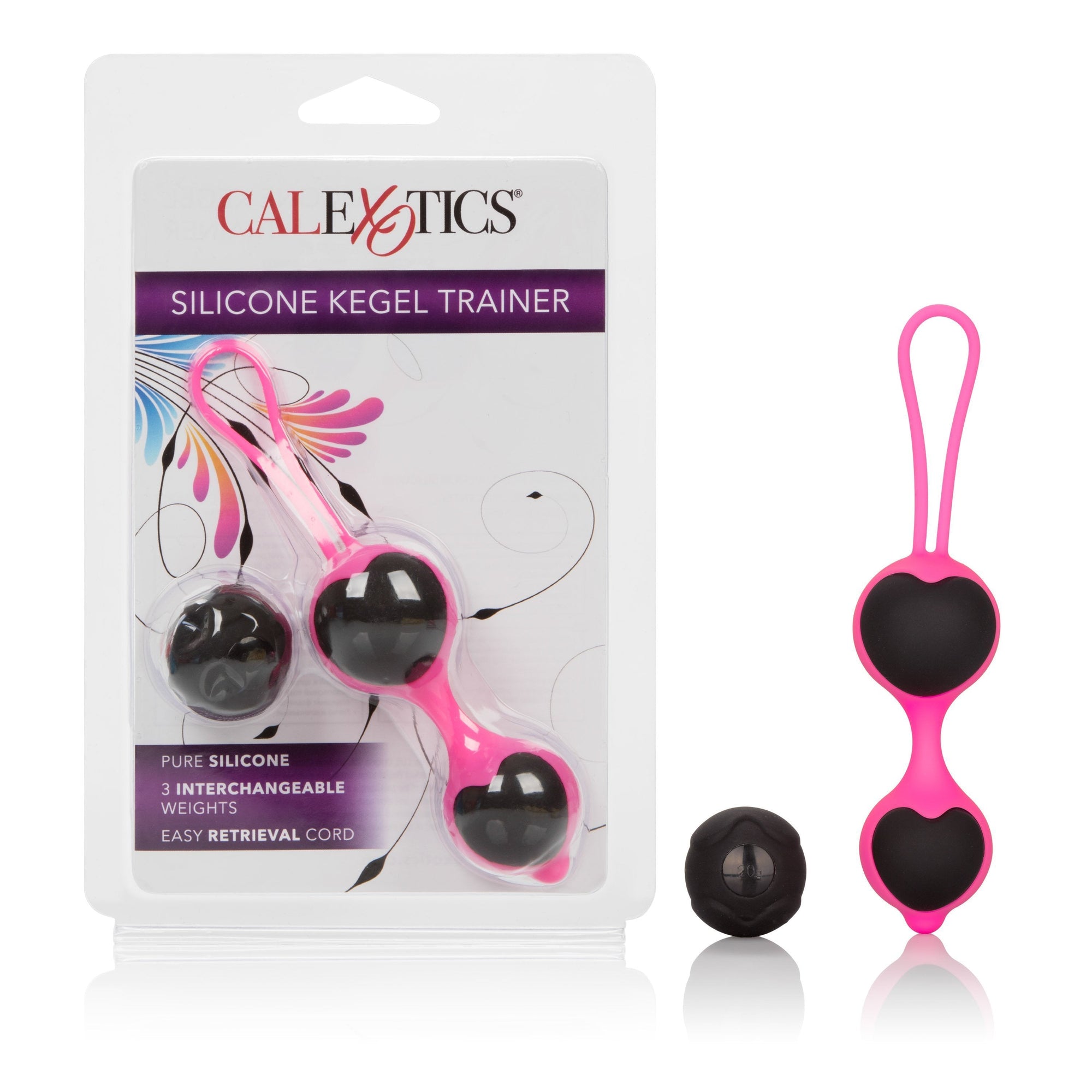 California Exotics - Pure Silicone Kegel Trainer (Black) -  Kegel Balls (Non Vibration)  Durio.sg