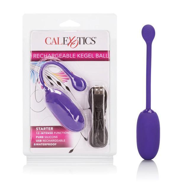 California Exotics - Rechargeable Kegel Ball Starter (Purple) -  Kegel Balls (Vibration) Rechargeable  Durio.sg