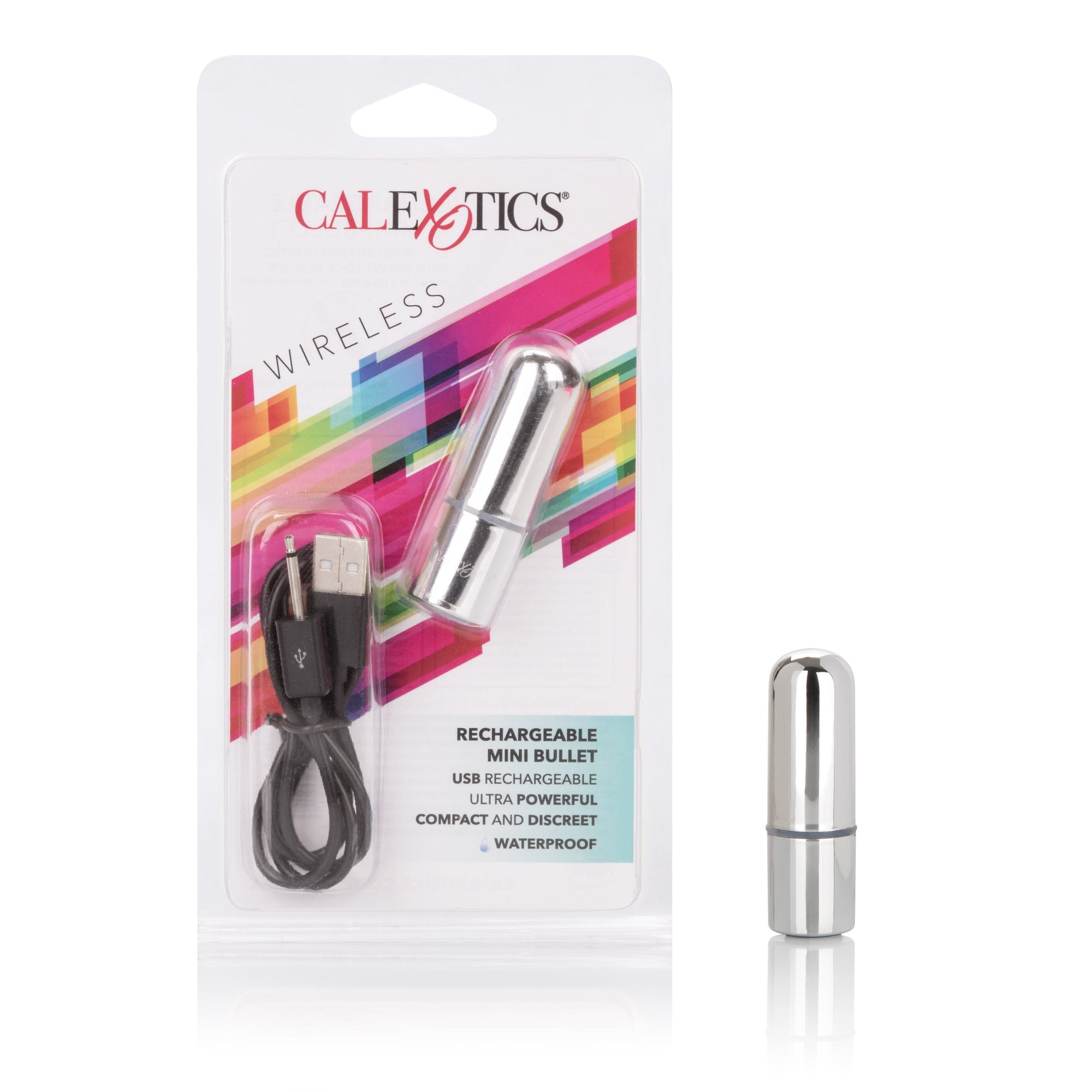 California Exotics - Rechargeable Mini Bullet (Silver) -  Bullet (Vibration) Rechargeable  Durio.sg