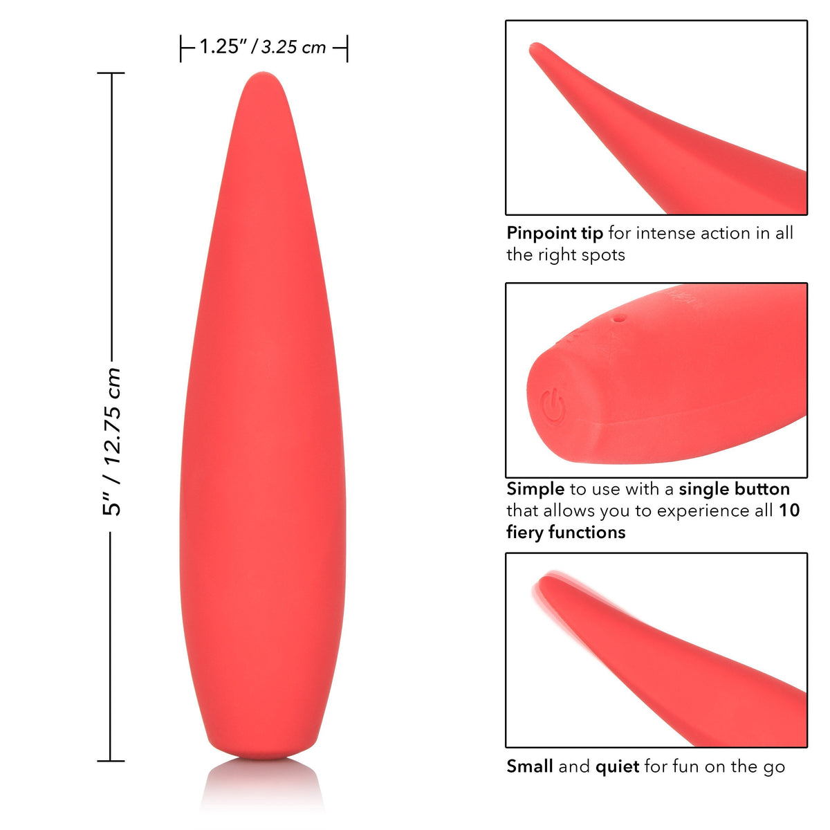 California Exotics - Red Hot Ember Rechargeable Clit Massager (Red) -  Clit Massager (Vibration) Rechargeable  Durio.sg