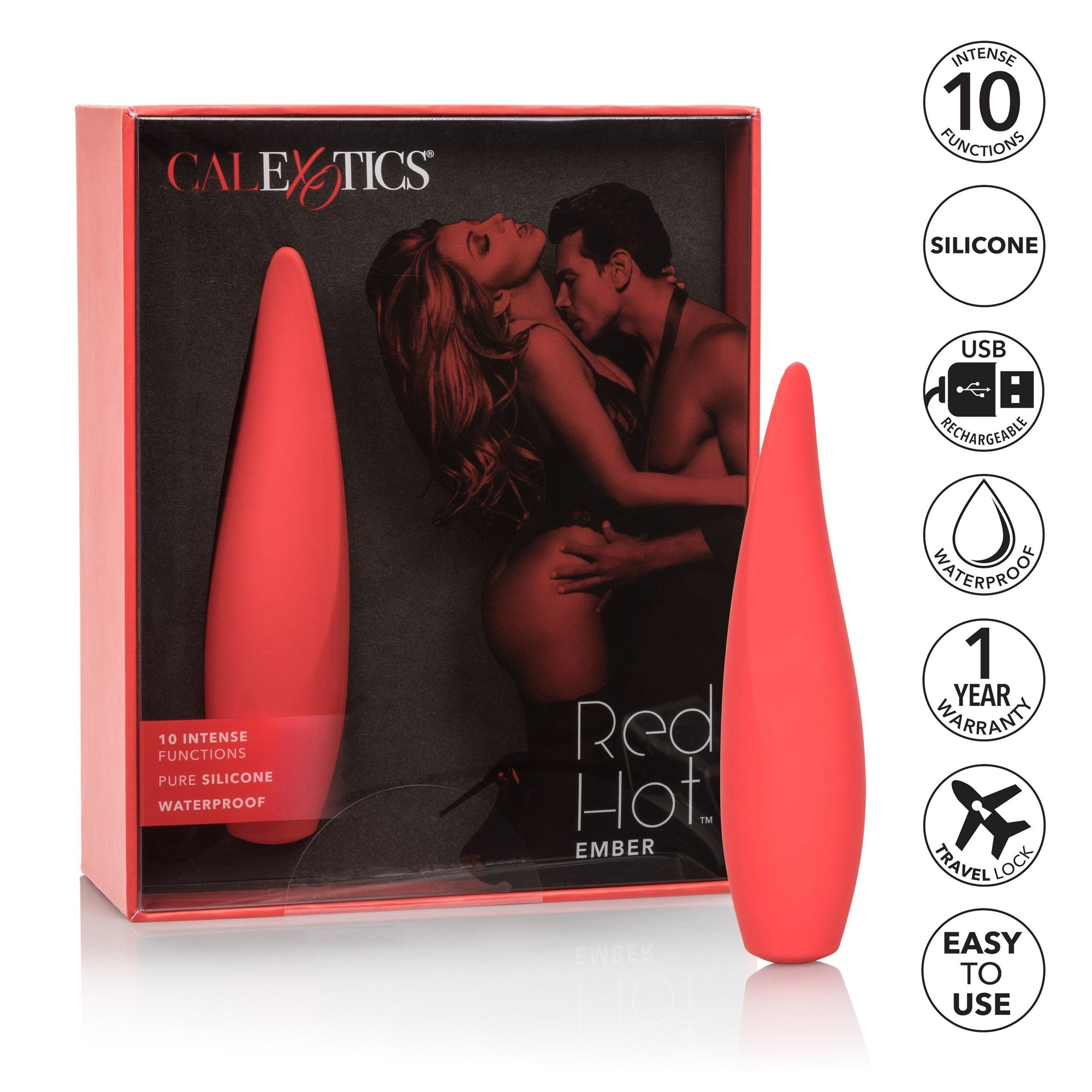 California Exotics - Red Hot Ember Rechargeable Clit Massager (Red) -  Clit Massager (Vibration) Rechargeable  Durio.sg