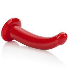 California Exotics - Red Rider Adjustable Strap On 7" -  Strap On with Non hollow Dildo for Female (Non Vibration)  Durio.sg