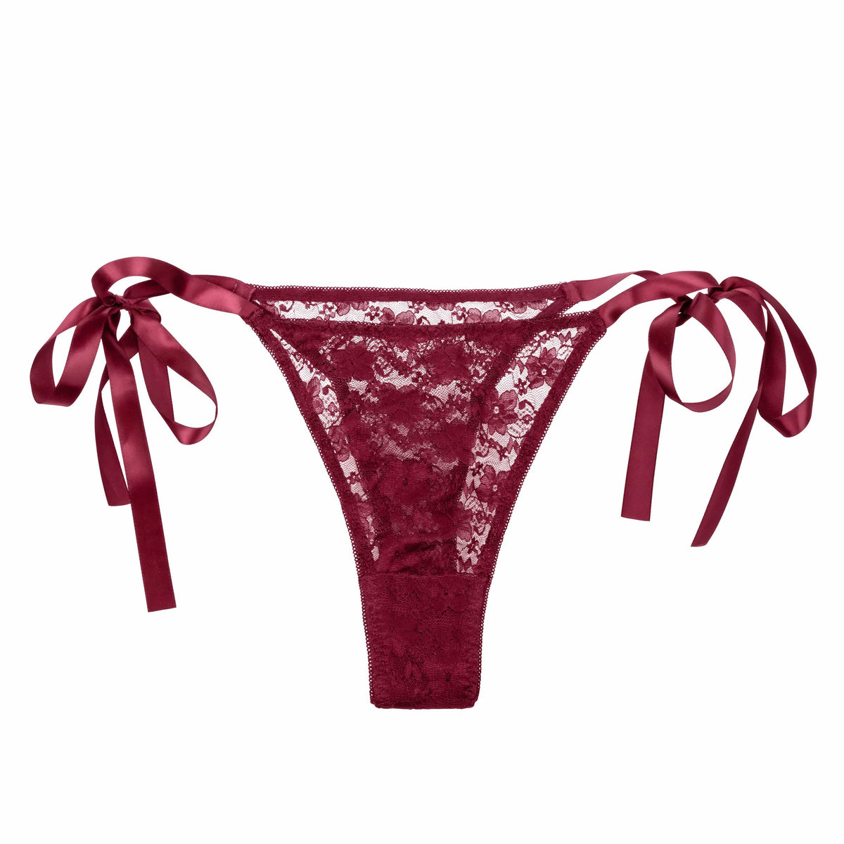 California Exotics - Remote Control Vibrating Lace Thong Set (Burgundy) -  Panties Massager Remote Control (Vibration) Rechargeable  Durio.sg