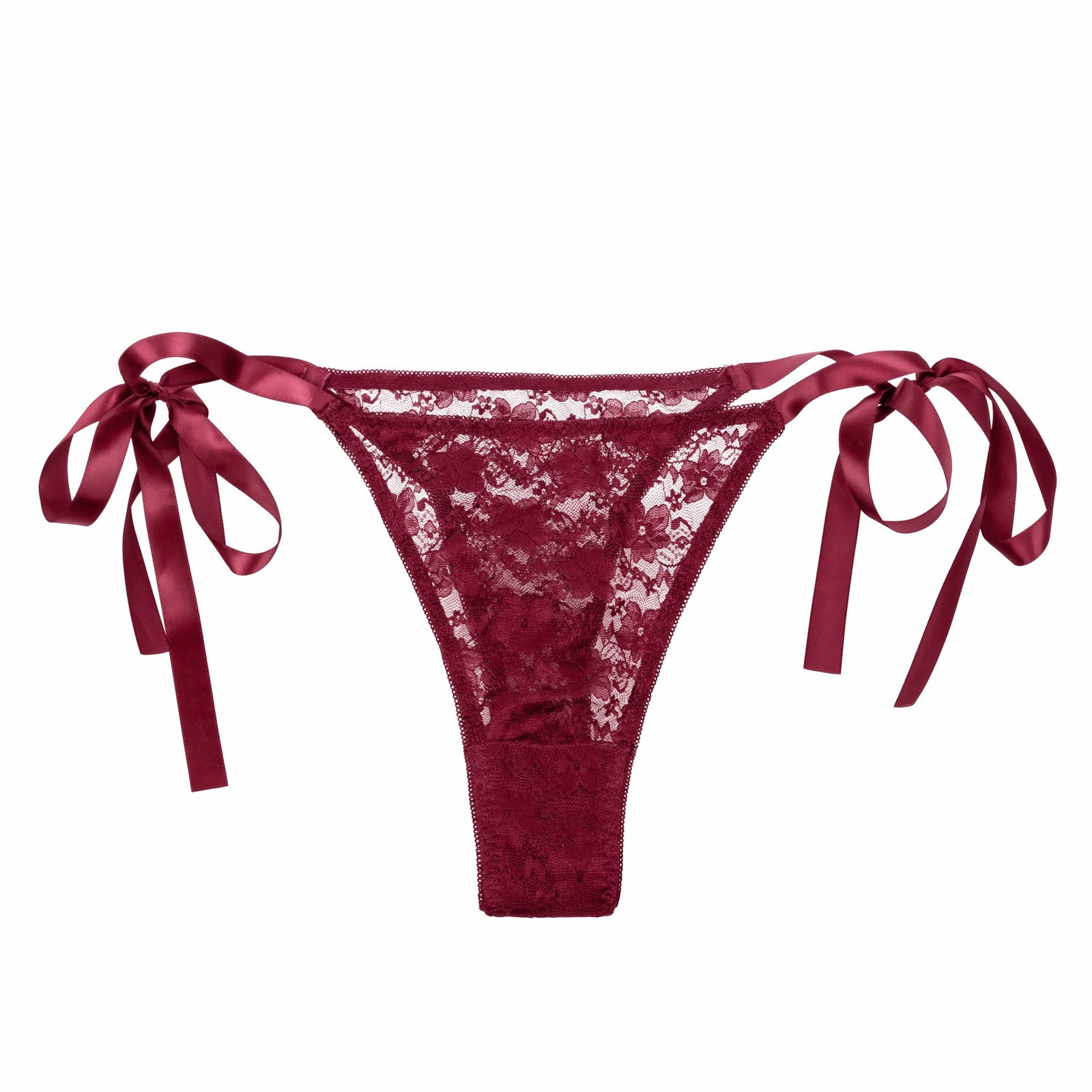 California Exotics - Remote Control Vibrating Lace Thong Set (Burgundy) -  Panties Massager Remote Control (Vibration) Rechargeable  Durio.sg