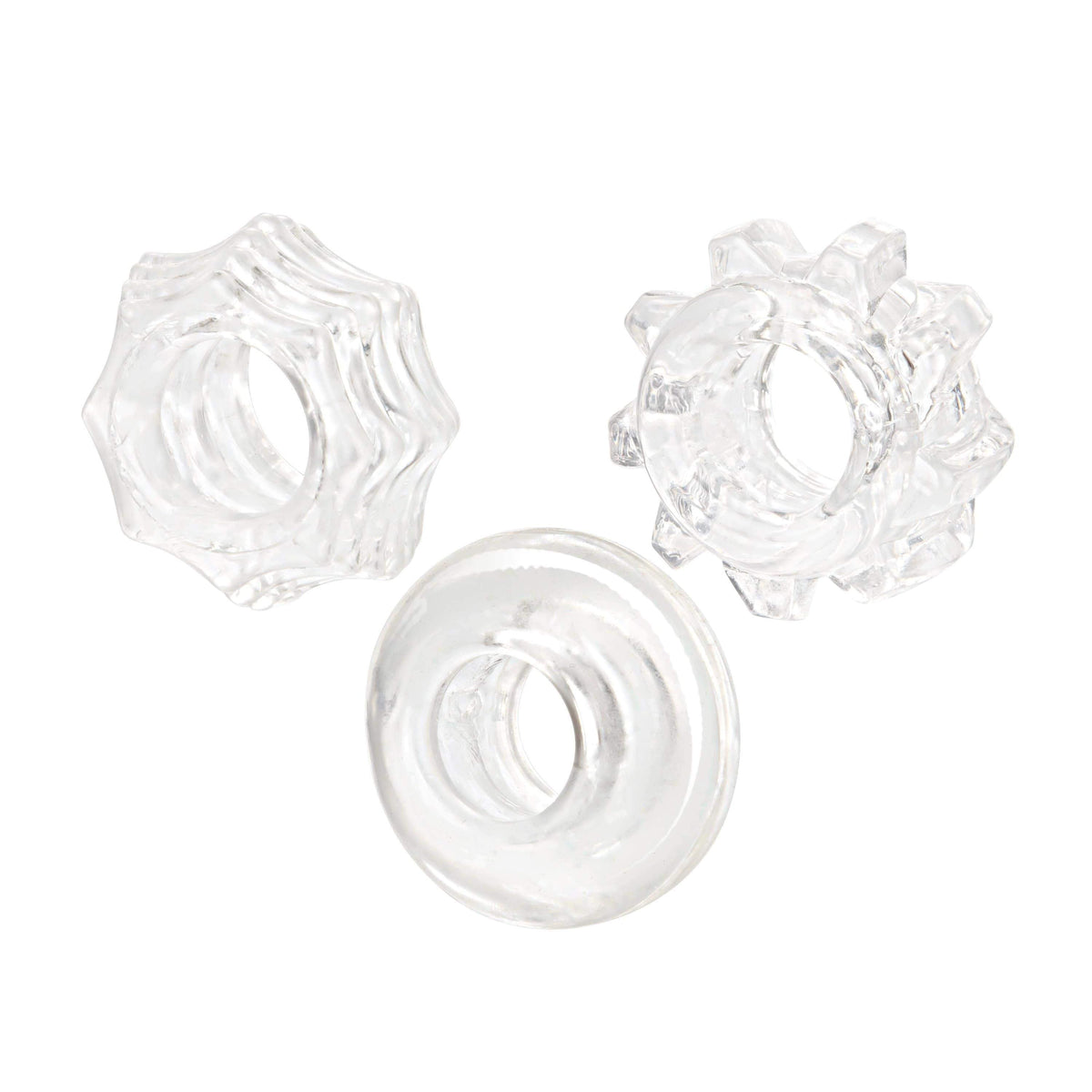 California Exotics - Reversible Cock Ring Set (Clear) -  Cock Ring (Non Vibration)  Durio.sg