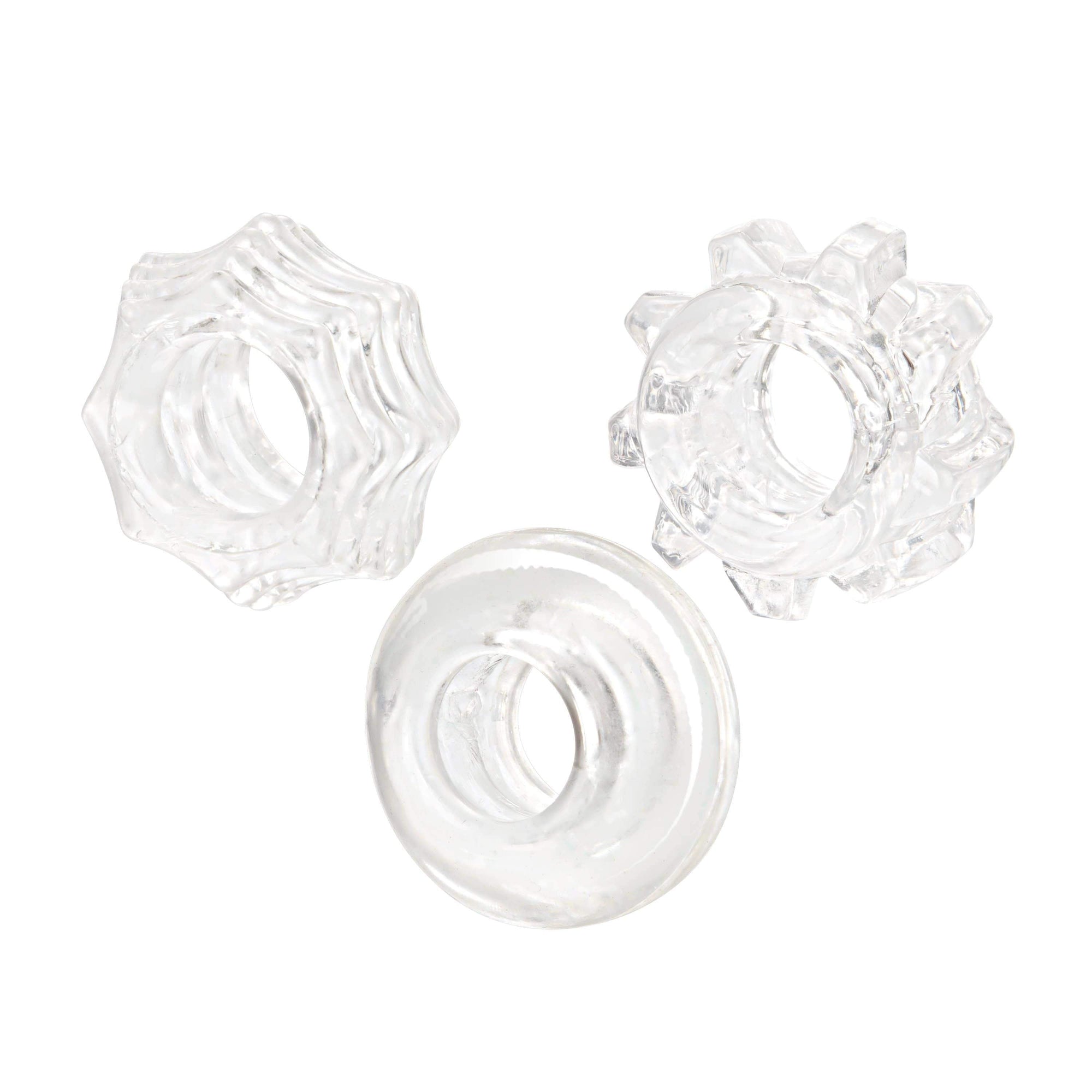 California Exotics - Reversible Cock Ring Set (Clear) -  Cock Ring (Non Vibration)  Durio.sg