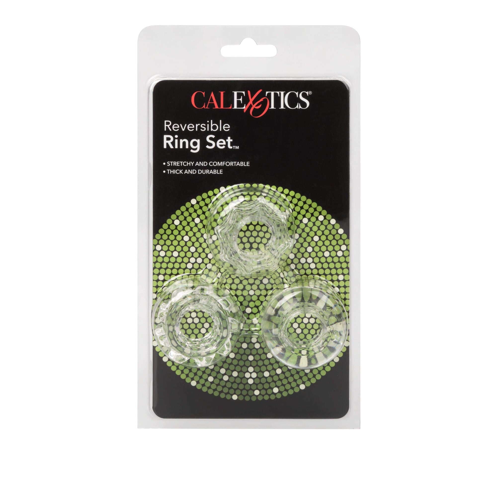 California Exotics - Reversible Cock Ring Set (Clear) -  Cock Ring (Non Vibration)  Durio.sg