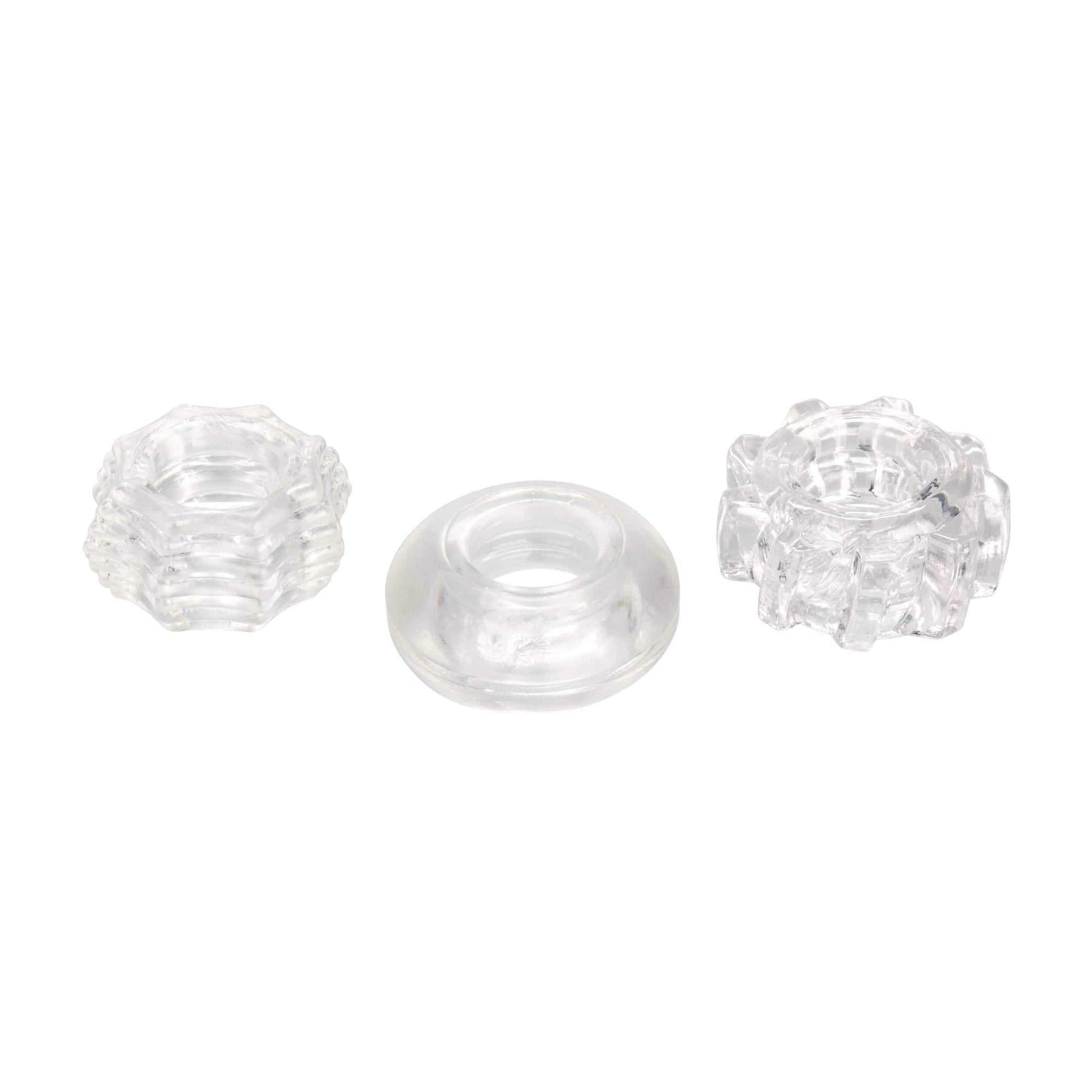 California Exotics - Reversible Cock Ring Set (Clear) -  Cock Ring (Non Vibration)  Durio.sg