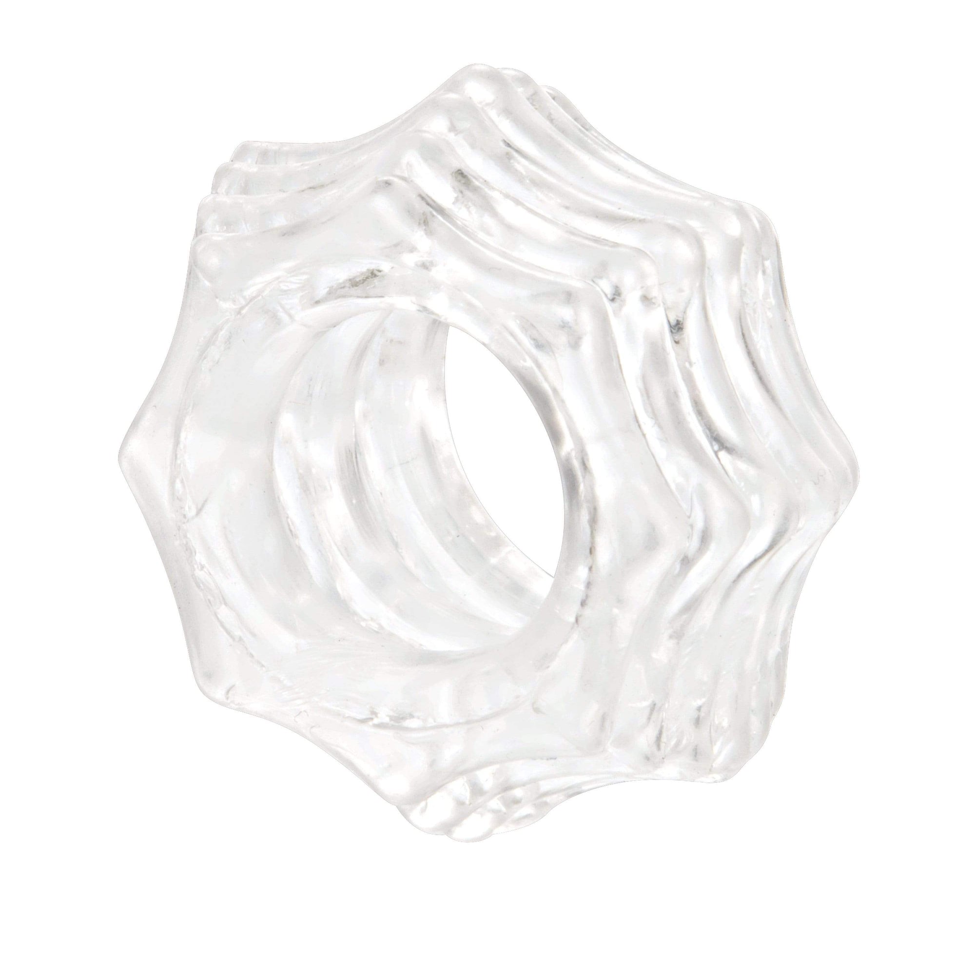 California Exotics - Reversible Cock Ring Set (Clear) -  Cock Ring (Non Vibration)  Durio.sg