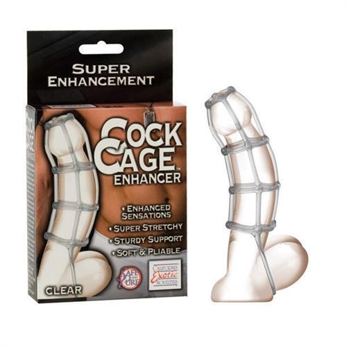 California Exotics - Rubber Cock Cage Enhancer (Clear) -  Rubber Cock Cage (Non Vibration)  Durio.sg