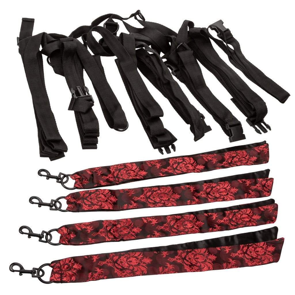 California Exotics - Scandal 8 Points of Love Bed Restraint (Red) -  Bed Restraint  Durio.sg