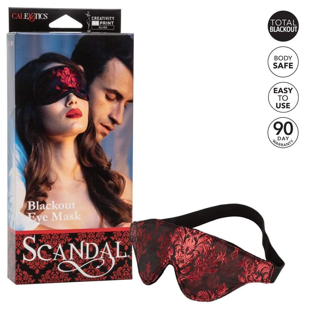 California Exotics - Scandal Blackout Eye Mask (Red) -  Mask (Blind)  Durio.sg