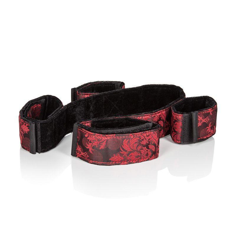California Exotics - Scandal Bondage Bar (Red) -  Hand/Leg Cuffs  Durio.sg