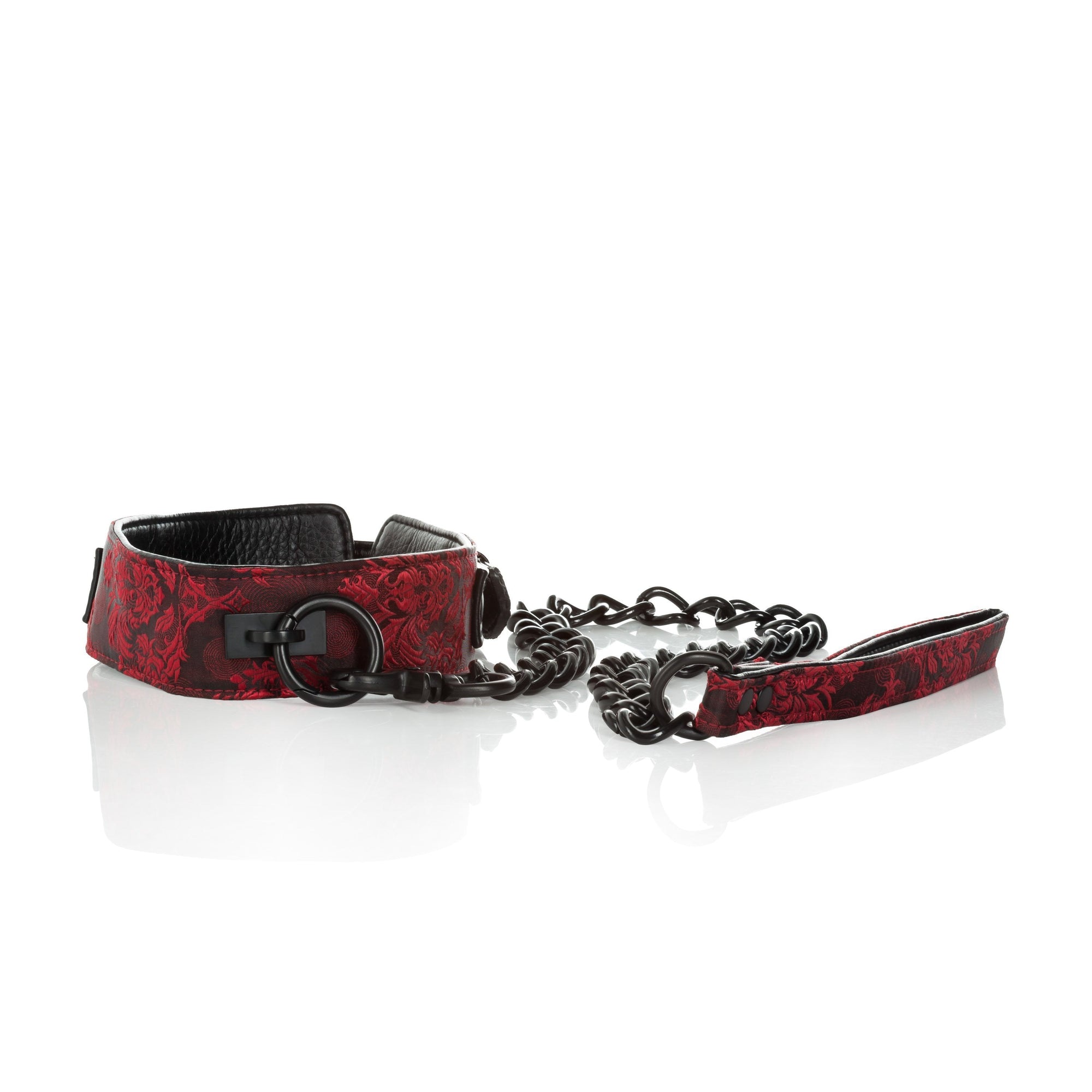 California Exotics - Scandal Collar with Leash (Red) -  Leash  Durio.sg