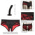 California Exotics - Scandal Crotchless Pegging Panty Set L/XL (Red) -  Strap On with Non hollow Dildo for Female (Non Vibration)  Durio.sg