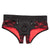 California Exotics - Scandal Crotchless Pegging Panty Set L/XL (Red) -  Strap On with Non hollow Dildo for Female (Non Vibration)  Durio.sg