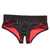 California Exotics - Scandal Crotchless Pegging Panty Set S/M (Red) -  Strap On with Non hollow Dildo for Female (Non Vibration)  Durio.sg