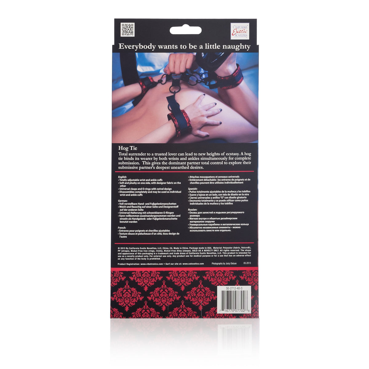 California Exotics - Scandal Hog Tie (Red) -  Hand/Leg Cuffs  Durio.sg