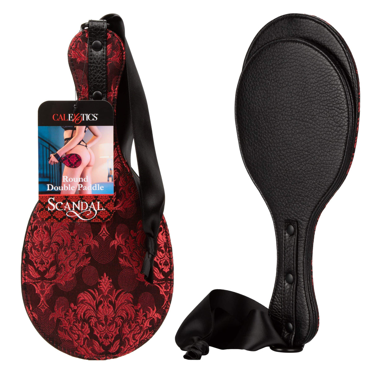 California Exotics - Scandal Round Double Paddle (Red) -  Paddle  Durio.sg