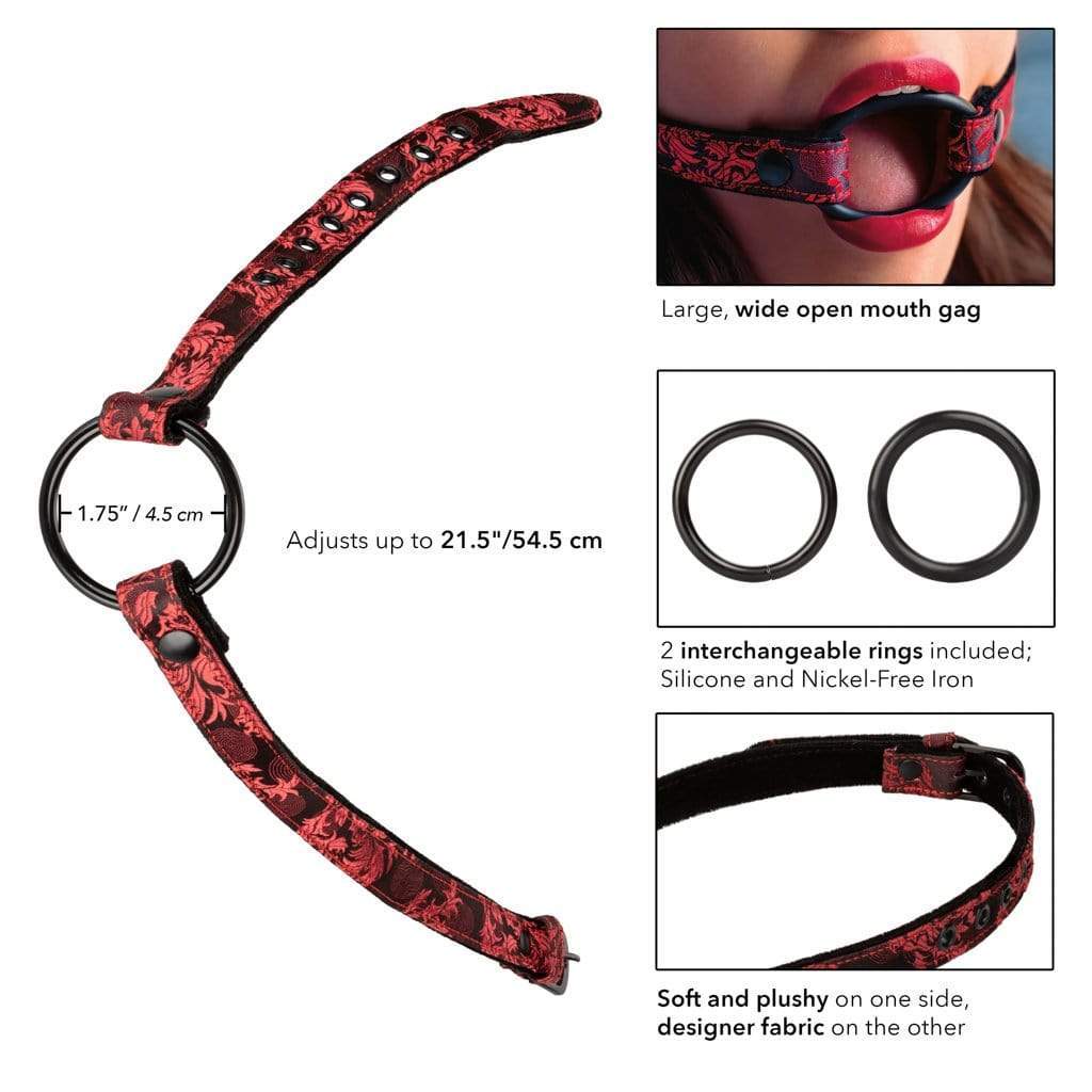 California Exotics - Scandal Wide Open Mouth Gag (Red) -  Ball Gag  Durio.sg