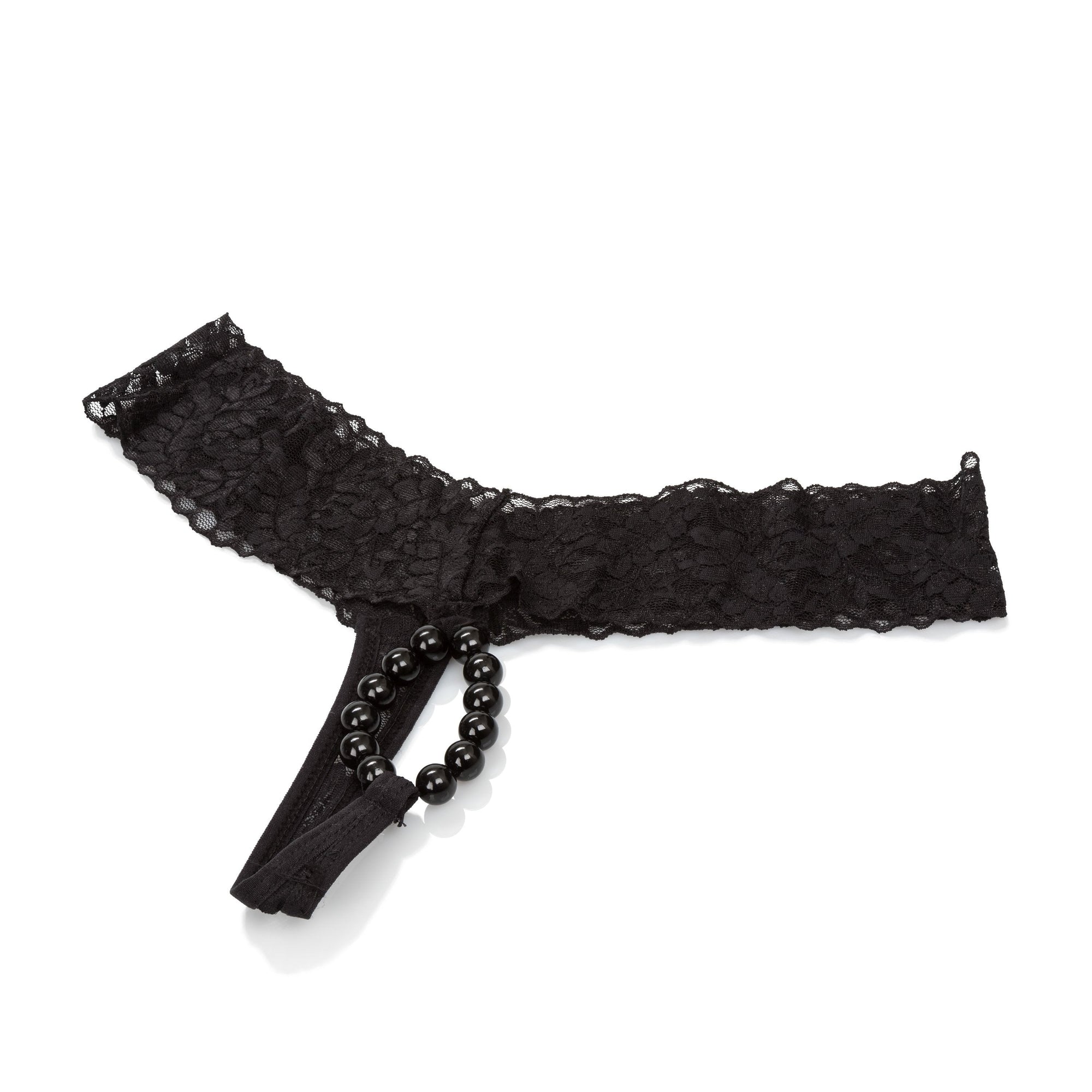 California Exotics - Sexy Little Panty™ Crotchless Beaded Lover's Thong (Black) -  Lingerie (Non Vibration)  Durio.sg