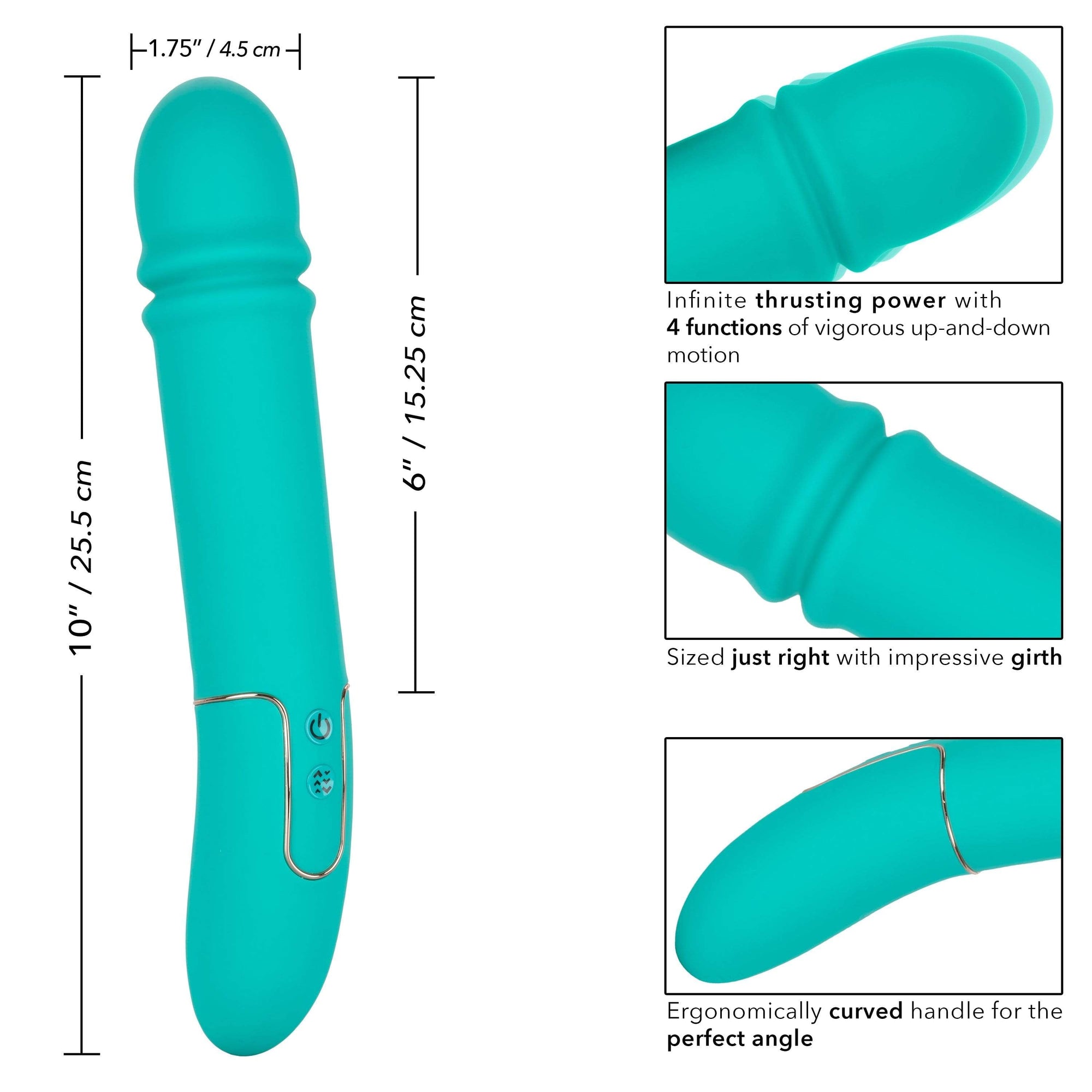 California Exotics - Shameless Flirt Vibrator (Green) -  Non Realistic Dildo w/o suction cup (Vibration) Rechargeable  Durio.sg