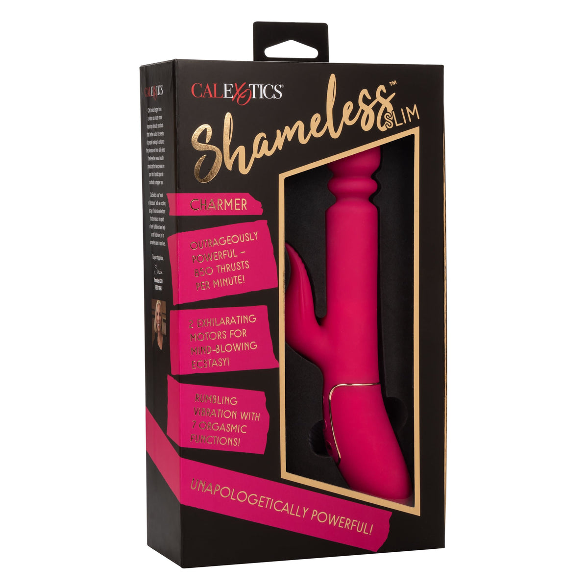 California Exotics - Shameless Slim Charmer Rabbit Vibrator (Pink) -  Rabbit Dildo (Vibration) Rechargeable  Durio.sg