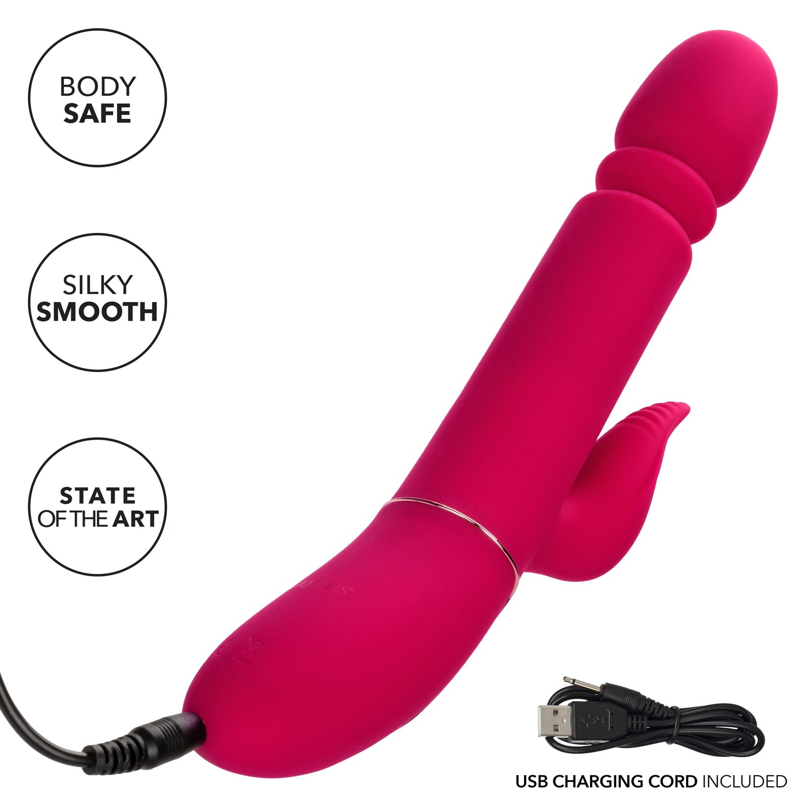 California Exotics - Shameless Slim Charmer Rabbit Vibrator (Pink) -  Rabbit Dildo (Vibration) Rechargeable  Durio.sg