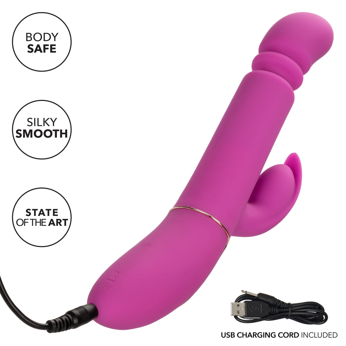 California Exotics - Shameless Slim Player Rabbit Vibrator (Pink) -  Rabbit Dildo (Vibration) Rechargeable  Durio.sg