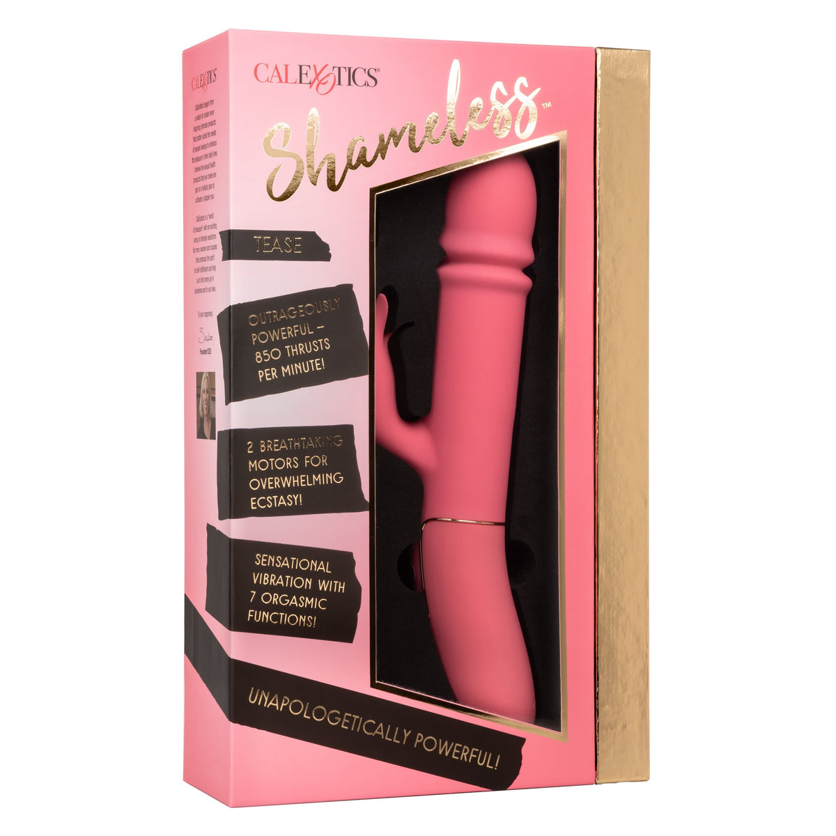 California Exotics - Shameless Tease Rabbit Vibrator (Pink) -  Rabbit Dildo (Vibration) Rechargeable  Durio.sg