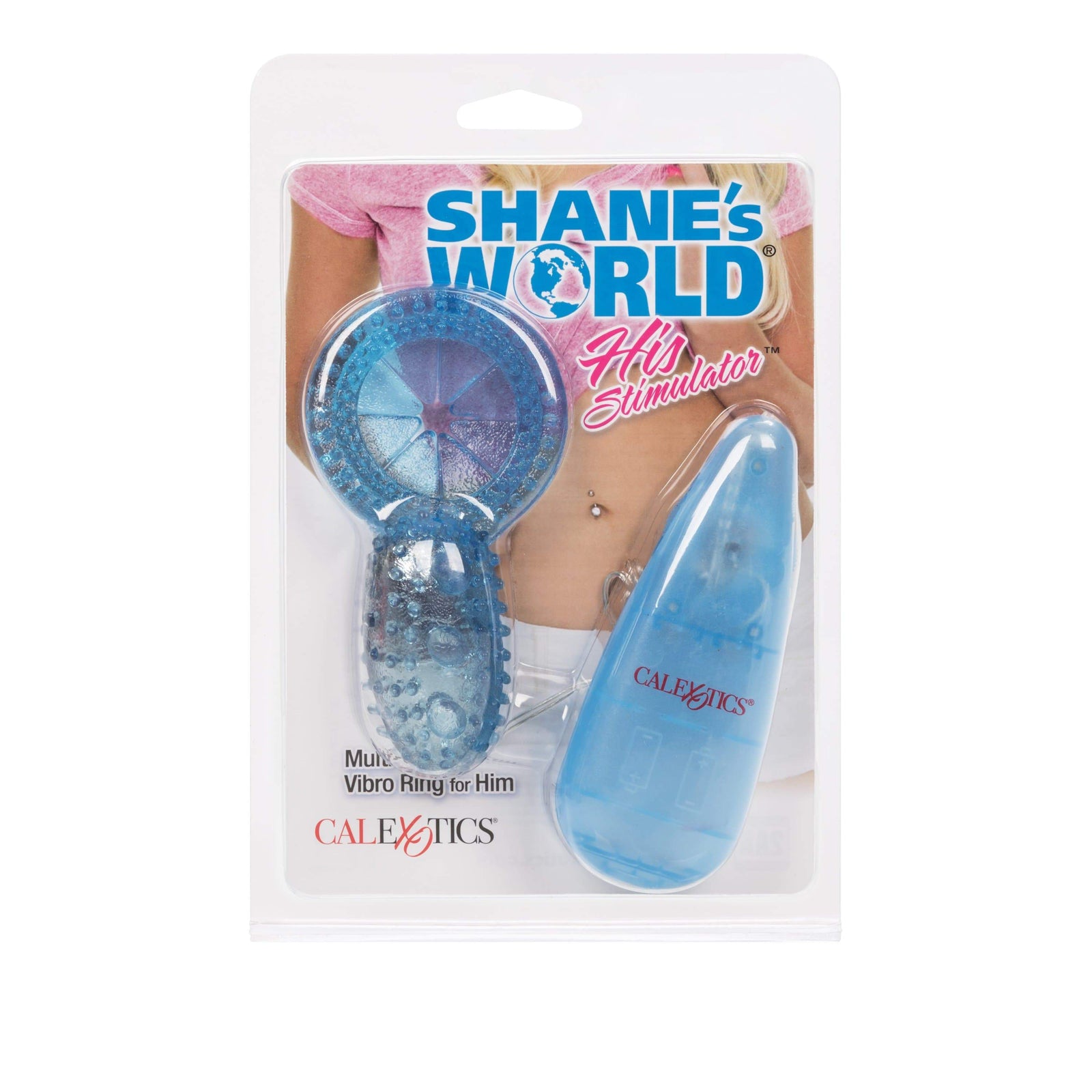 California Exotics - Shanes World His Stimulator Vibrating Cock Ring with Remote (Blue) -  Rubber Cock Ring (Vibration) Non Rechargeable  Durio.sg