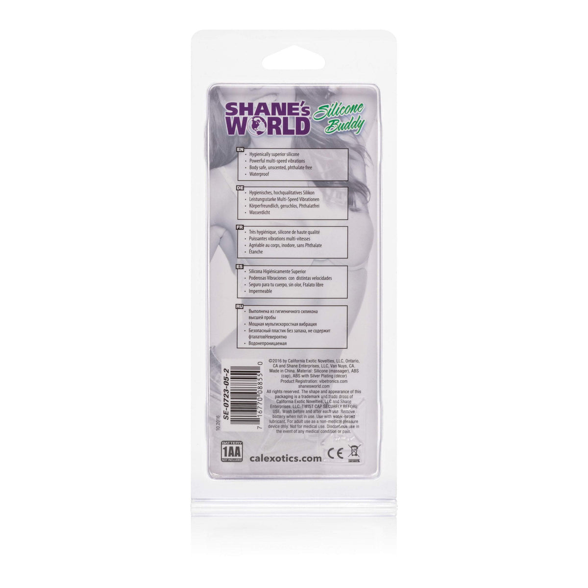 California Exotics - Shane's World Silicone Buddy Vibrator (Purple) -  Non Realistic Dildo w/o suction cup (Vibration) Non Rechargeable  Durio.sg