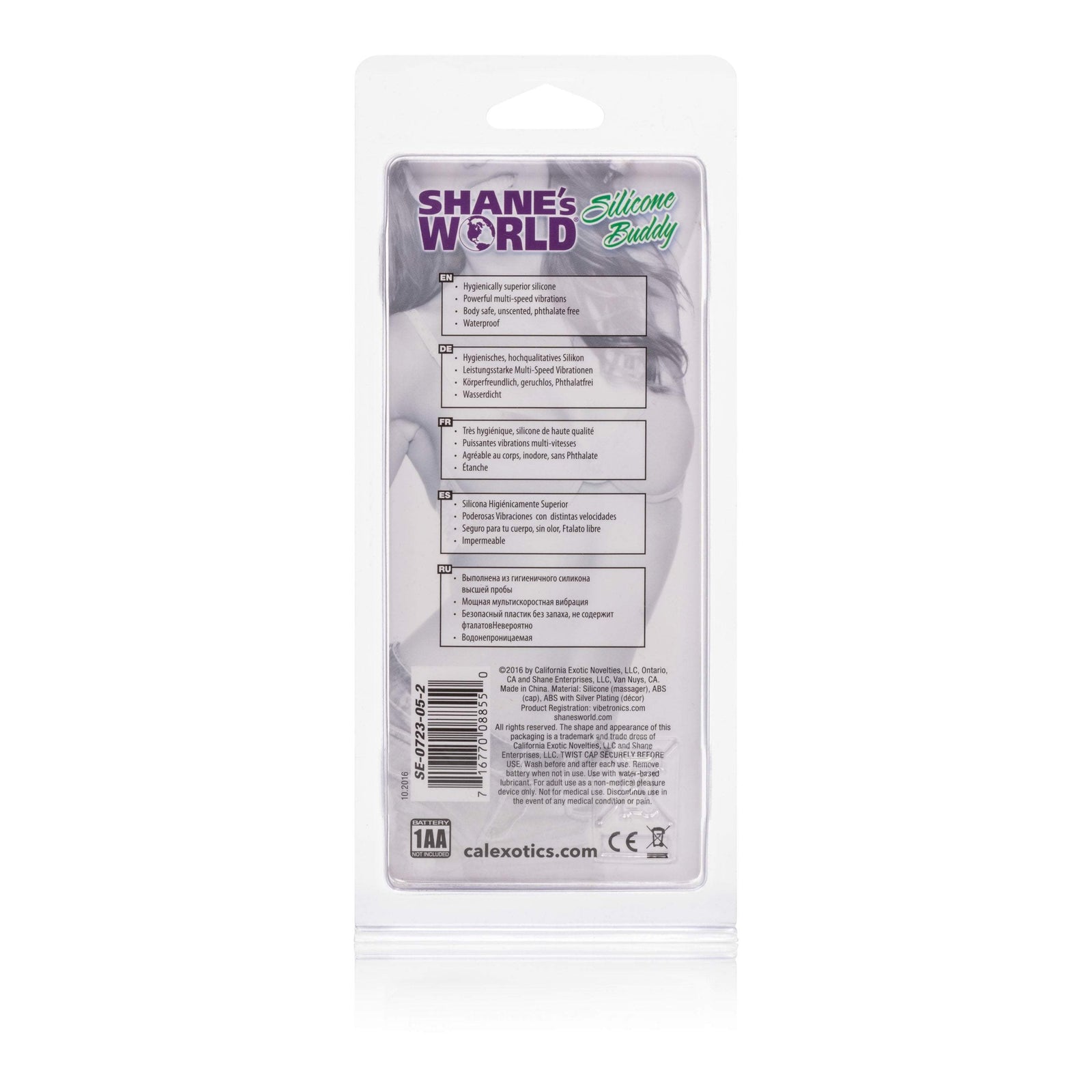 California Exotics - Shane's World Silicone Buddy Vibrator (Purple) -  Non Realistic Dildo w/o suction cup (Vibration) Non Rechargeable  Durio.sg