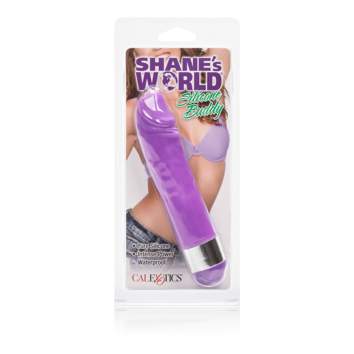 California Exotics - Shane's World Silicone Buddy Vibrator (Purple) -  Non Realistic Dildo w/o suction cup (Vibration) Non Rechargeable  Durio.sg