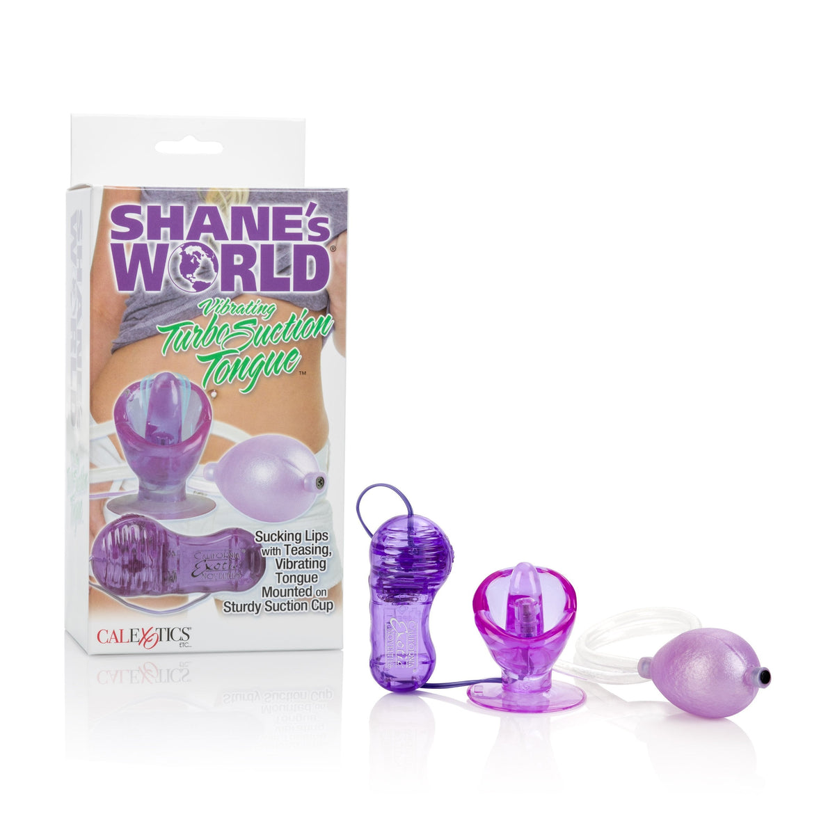 California Exotics - Shane&#39;s World Vibrating Turbo Suction Tongue Clit Massager (Purple) -  Clit Massager (Vibration) Non Rechargeable  Durio.sg