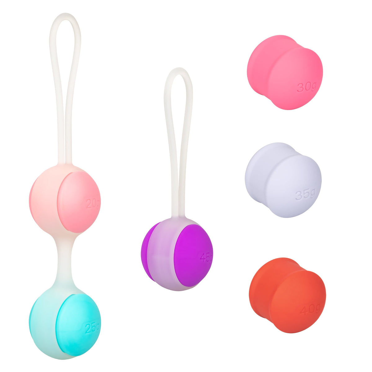 California Exotics - Sheology Interchangeable Weighted Kegel Set (Multi Colour) -  Kegel Balls (Non Vibration)  Durio.sg