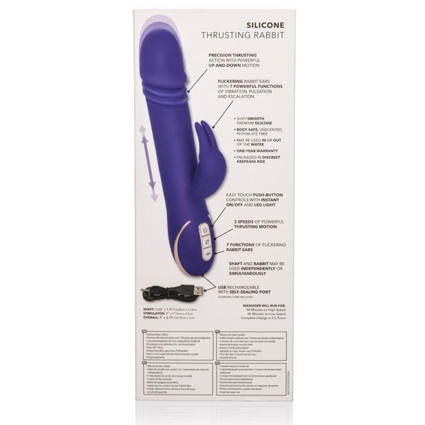 California Exotics - Signature Silicone Thrusting Jack Rabbit Vibrator (Purple) -  Rabbit Dildo (Vibration) Rechargeable  Durio.sg