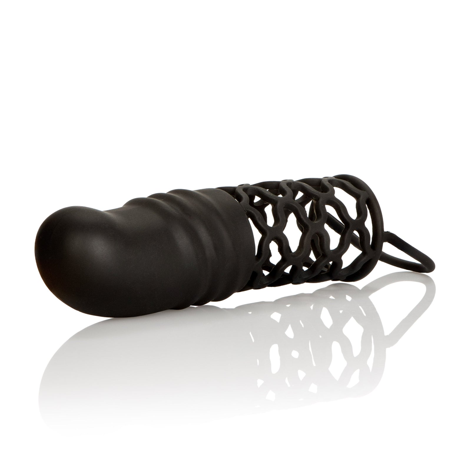 California Exotics - Silicone 2" Penis Extension (Black) -  Silicone Cock Cage (Non Vibration)  Durio.sg