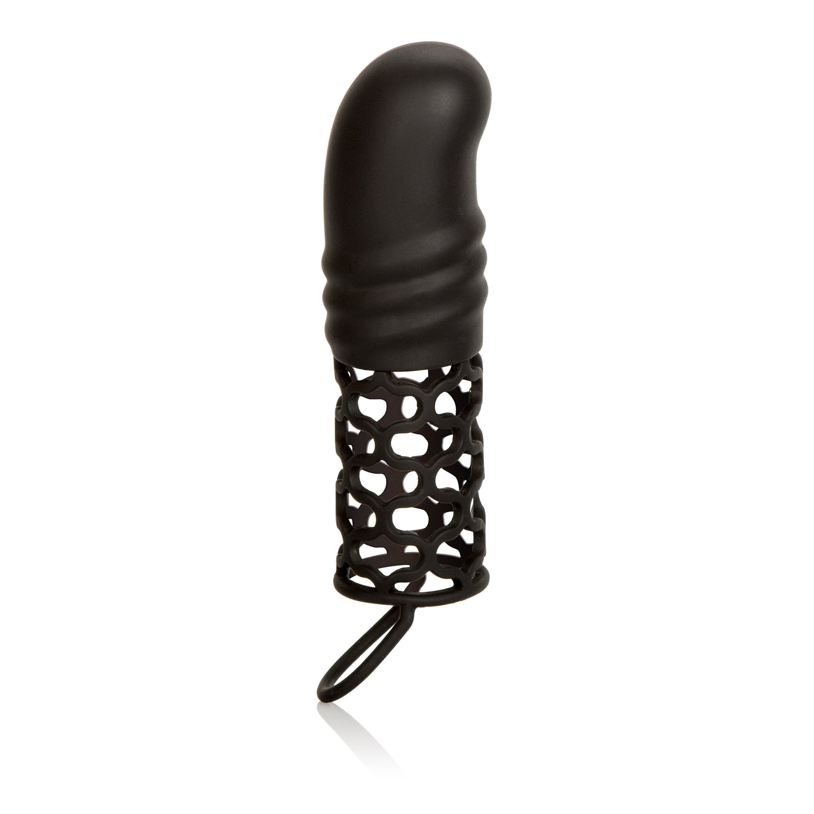 California Exotics - Silicone 2" Penis Extension (Black) -  Silicone Cock Cage (Non Vibration)  Durio.sg