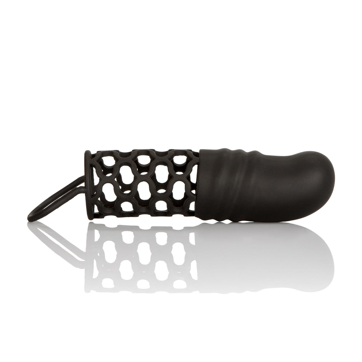California Exotics - Silicone 2" Penis Extension (Black) -  Silicone Cock Cage (Non Vibration)  Durio.sg