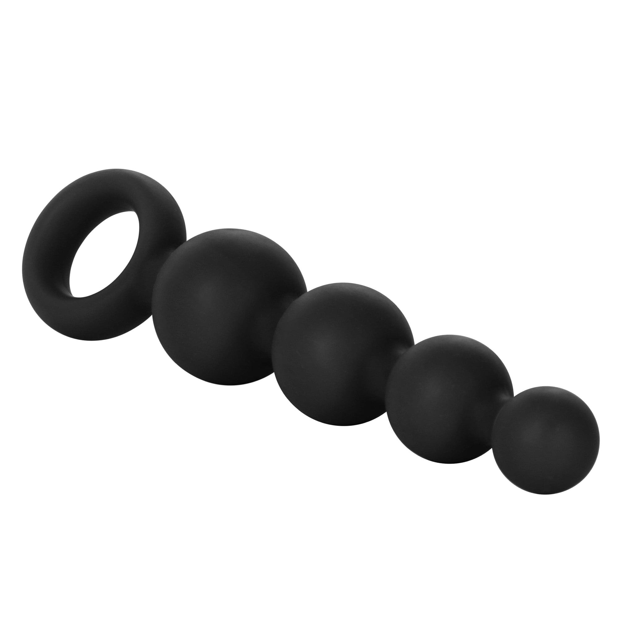 California Exotics - Silicone Booty Anal Beads (Black) -  Anal Beads (Non Vibration)  Durio.sg