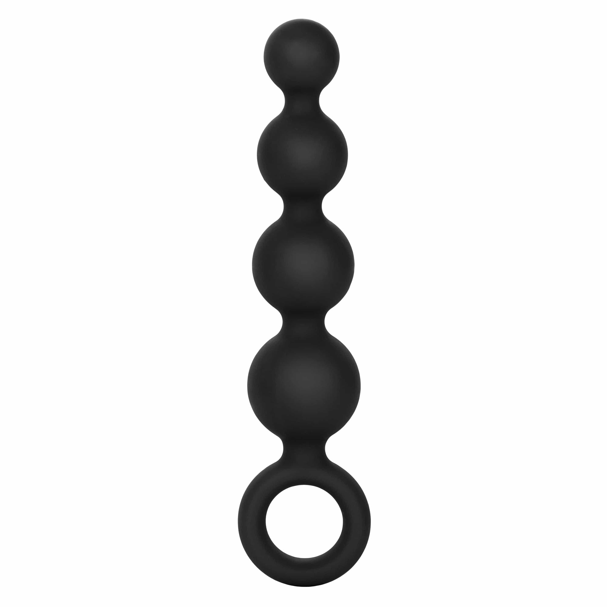 California Exotics - Silicone Booty Anal Beads (Black) -  Anal Beads (Non Vibration)  Durio.sg