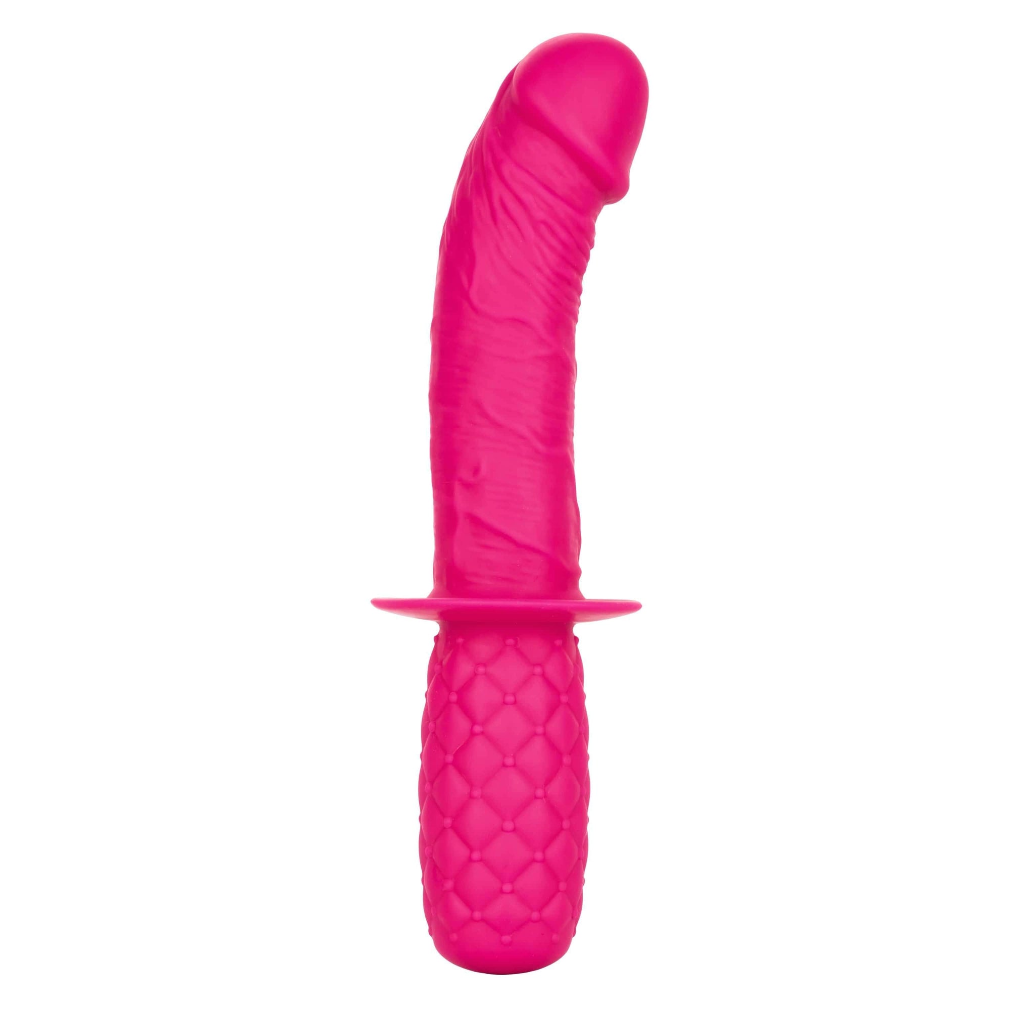 California Exotics - Silicone Grip Thruster Dildo (Pink) -  Realistic Dildo w/o suction cup (Non Vibration)  Durio.sg