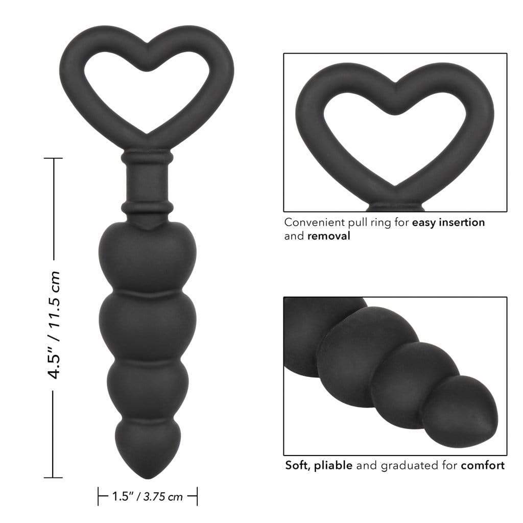 California Exotics - Silicone Love Probe Anal Beads (Black) -  Anal Beads (Non Vibration)  Durio.sg