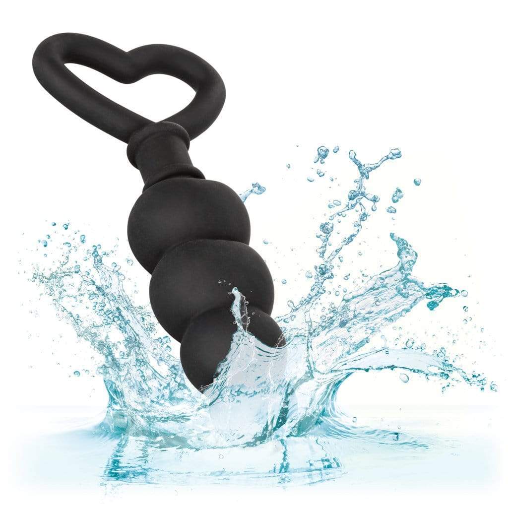 California Exotics - Silicone Love Probe Anal Beads (Black) -  Anal Beads (Non Vibration)  Durio.sg